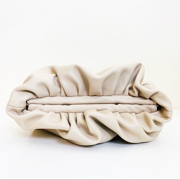 Vegan Leather Upside Down Shoulder Bag, Ivory - Picture 5 of 8